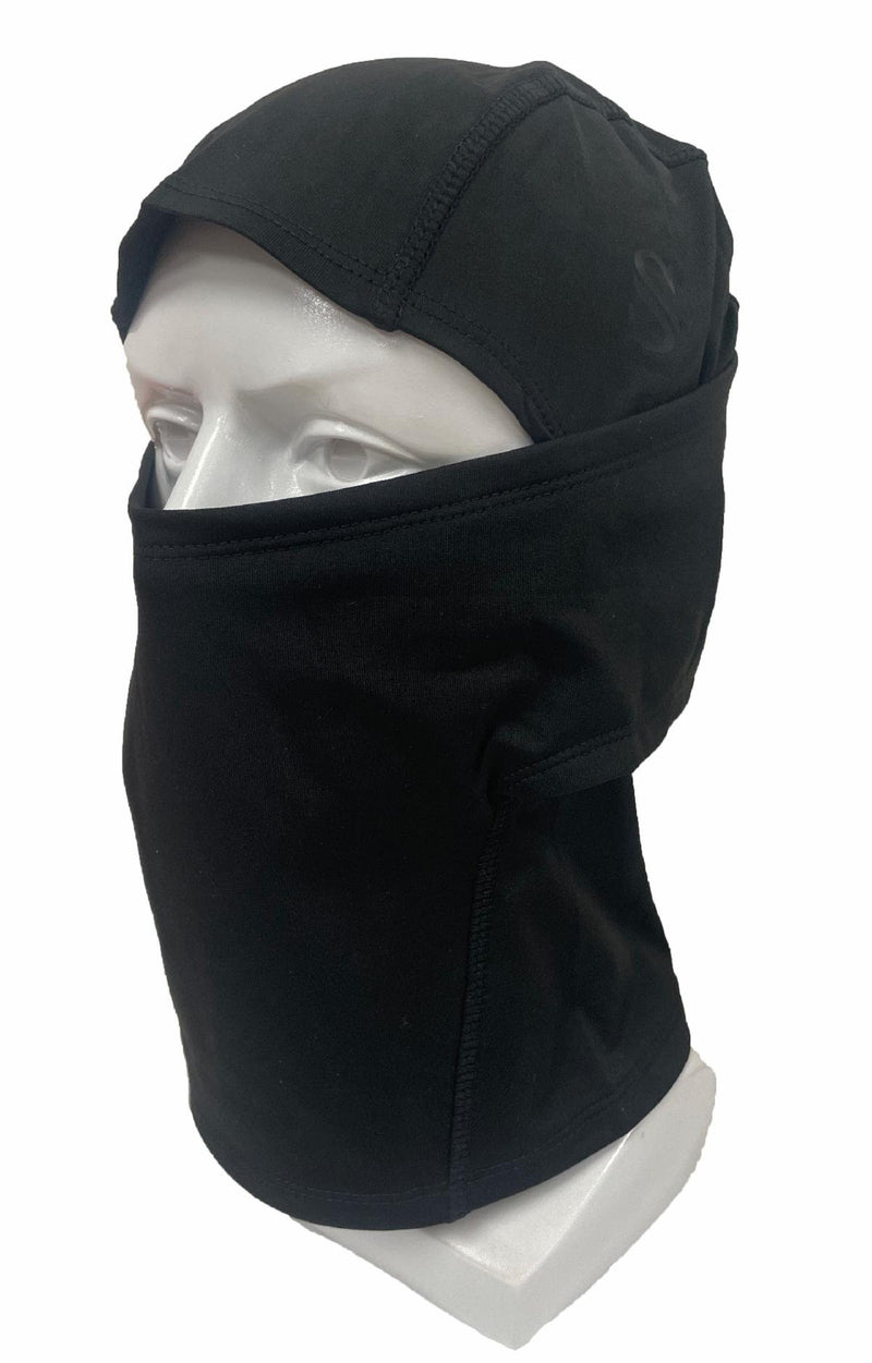 Black fleece-lined cold weather hood