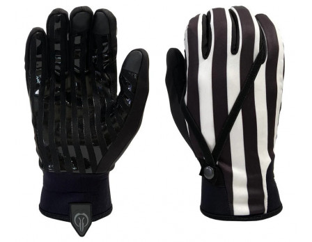 Striped winter officiating gloves